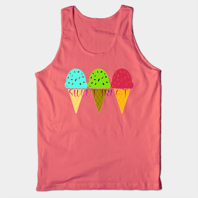 Sweet Treat Colorful Cones Tank Top by TheDaintyTaurus